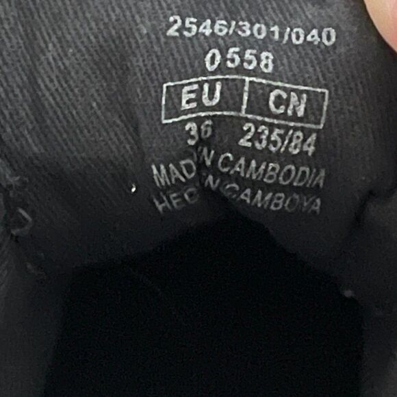 Zara black coated canvas platform polka-dot derby sneakers Size 36 - Picture 14 of 14